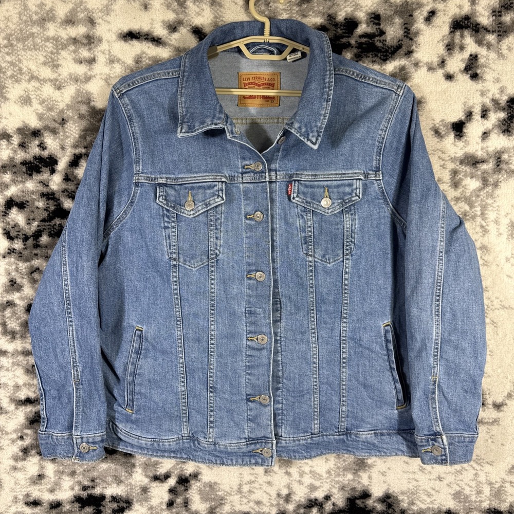 Levis Trucker Jacket Womens Size 3X Denim y2k Americana Classic Street City
